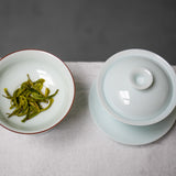 Shadowy Blue Glaze Porcelain Gaiwan 100ml  Teaware- Cha Moods