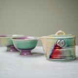 Watercolor 'Rainbow' Treasure Teapot 140ml Teaware- Cha Moods