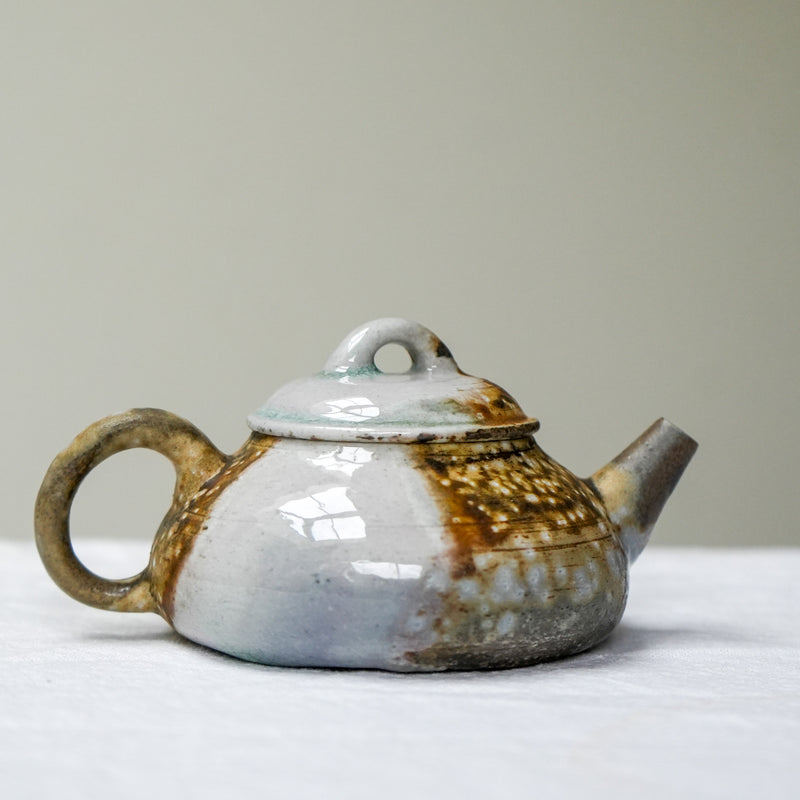 Raw 'Whispering Sand' Wood Fired Ceramic Teapots 120ml Teaware- Cha Moods