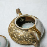 Raw 'Whispering Sand' Wood Fired Ceramic Teapots 120ml Teaware- Cha Moods