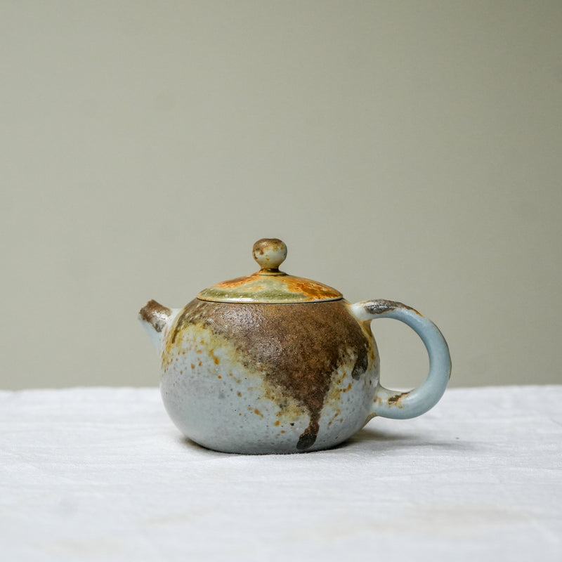 Raw 'Earthern Steel' Wood Fired Ceramic Teapots 110ml Teaware- Cha Moods