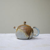 Raw 'Earthern Steel' Wood Fired Ceramic Teapots 110ml Teaware- Cha Moods